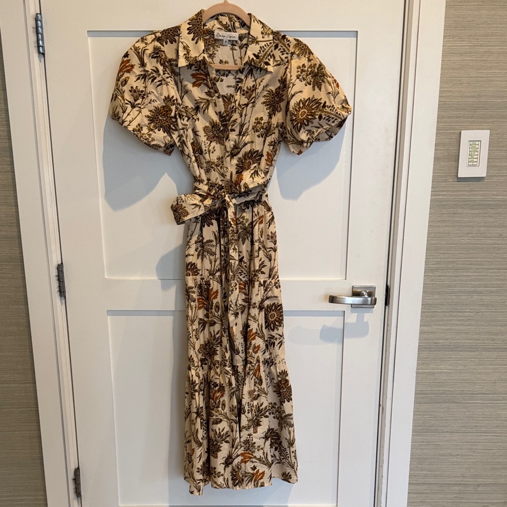 Floral Print Mardi Belted Maxi Dress